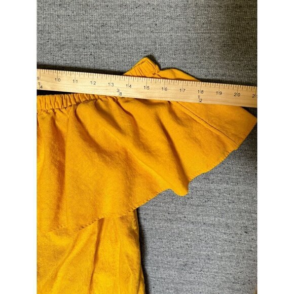 Old Navy Women's Off The Shoulder Yellow Dress Size S - Picture 3 of 9